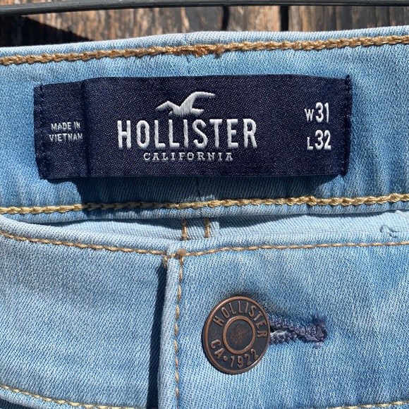Hollister Mens Skinny 31X32 Light Blue Jean - Picture 2 of 4